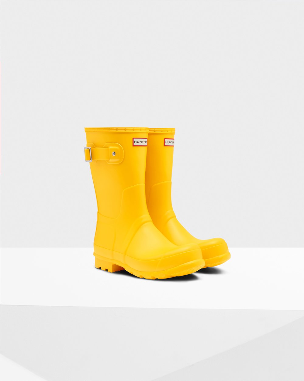 Hunter Original Short Rain Boots - Clearance Sale Mens Yellow - YTULMH893